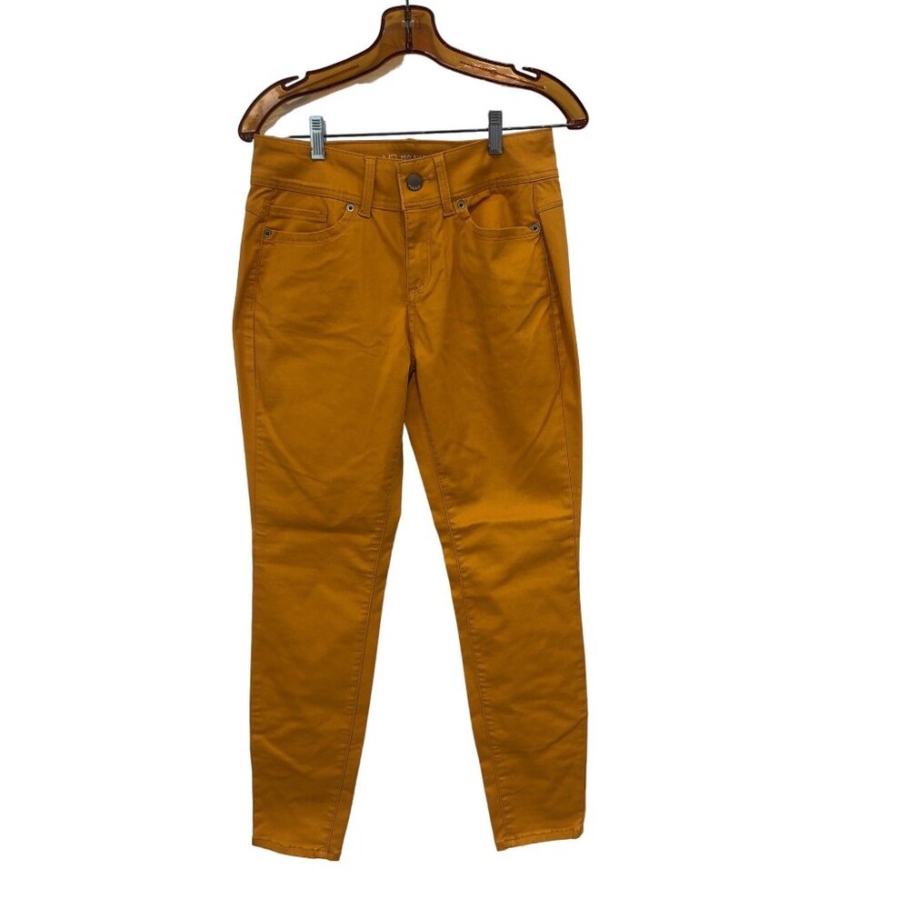 No Boundaries Jeans Womens Size 11 Mustard Mid Rise Skinny 5 Pocket Pants